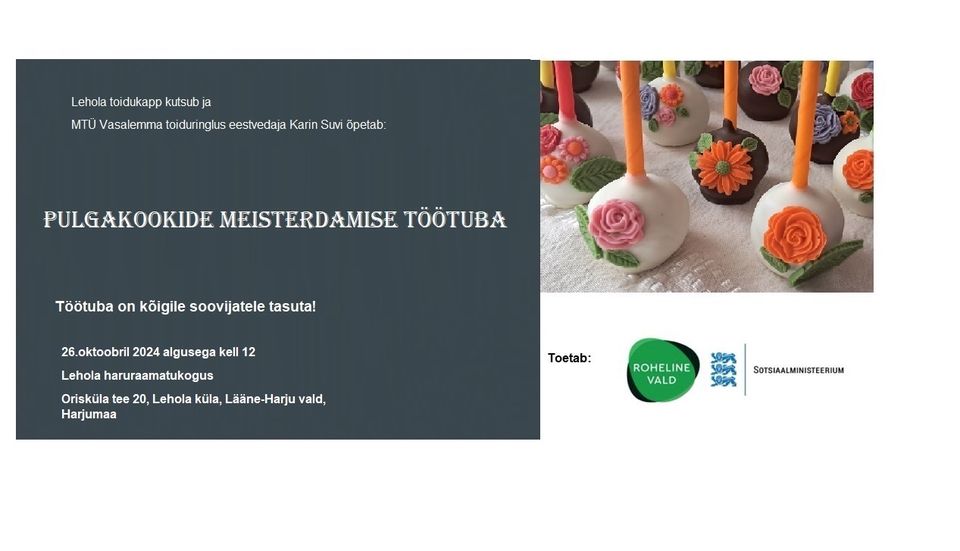 Pulgakookide meisterdamise töötuba