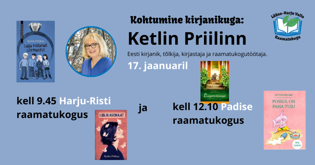 Kohtumine kirjanikuga: Ketlin Priilinn